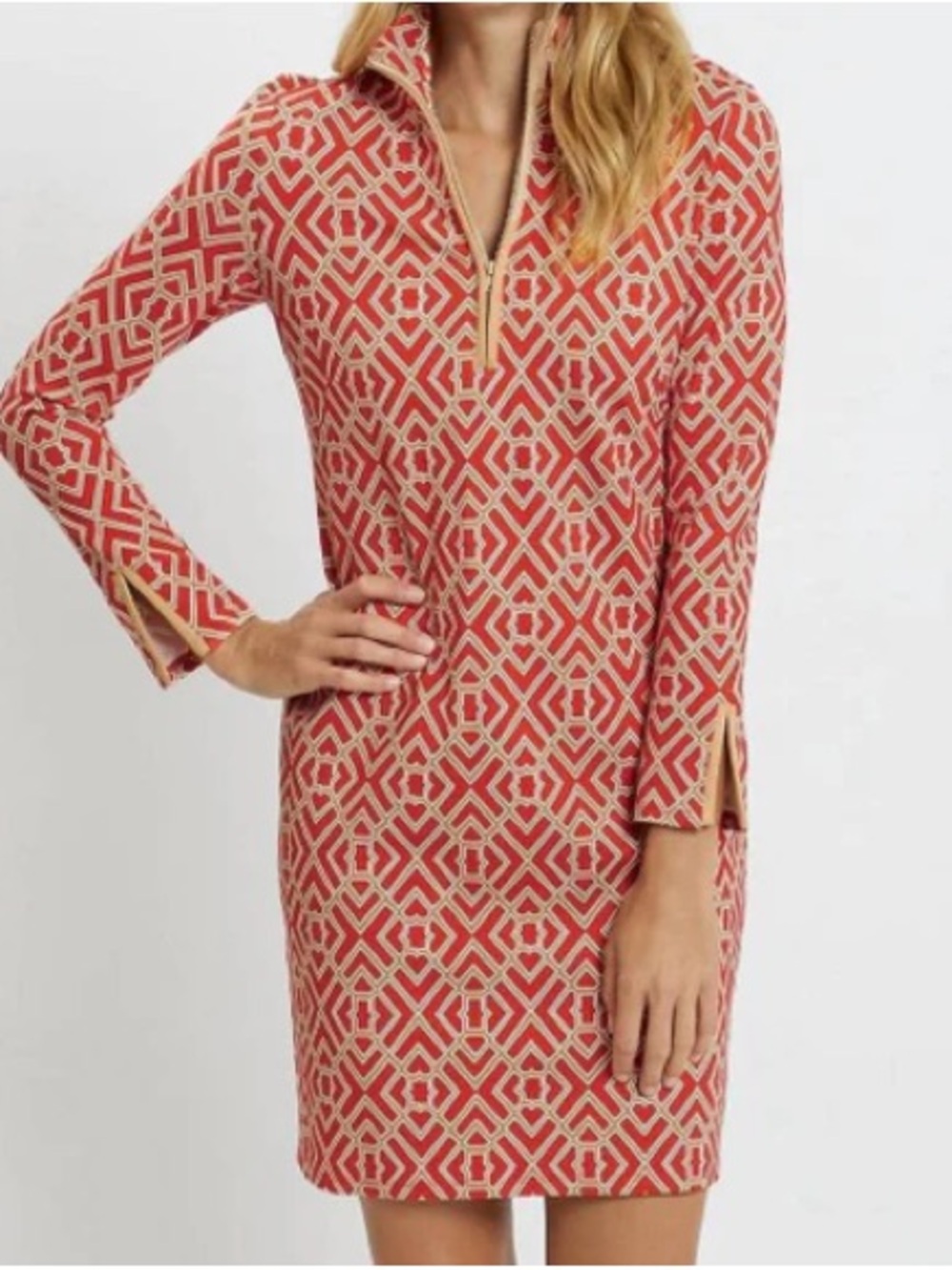Jude Connally Anna Dress Women's Size Large Paprika Garden Lattice